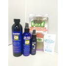 Organic Head Lice Killer Kit, LiceKiller, Nit Glue Dissolver, Lice Repellant, Comb, Shower Cap